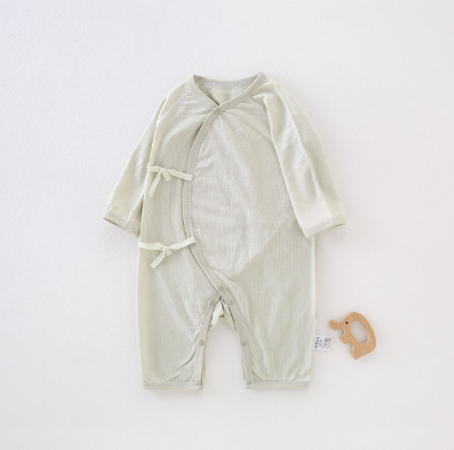 【恒温0束缚】婴儿衣服连体衣a类新生儿服装四季新生儿宝宝 52cm 绿色