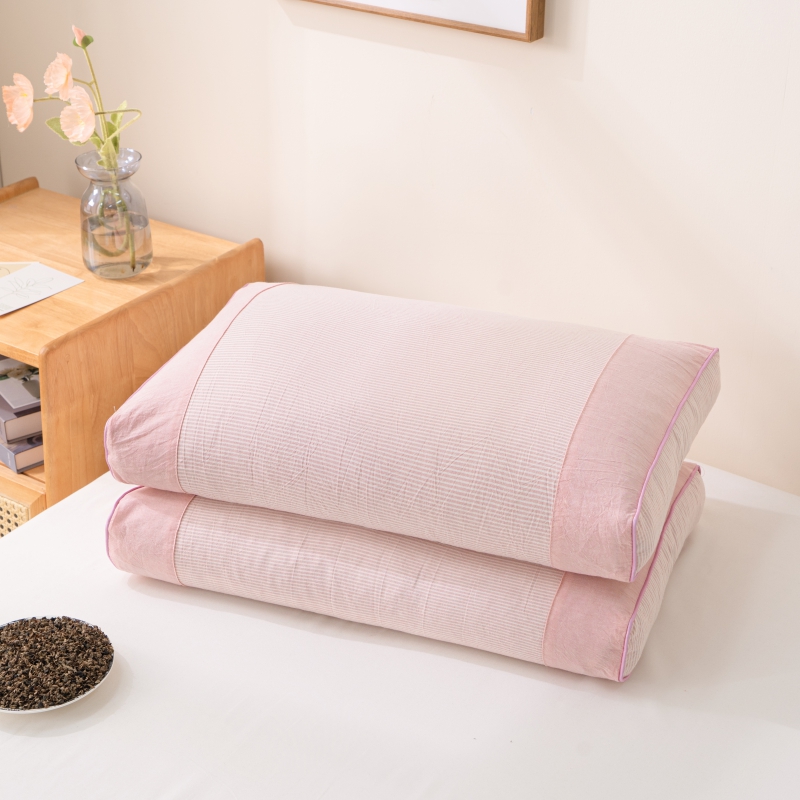 2023新款全棉水洗棉荞麦枕枕头枕芯/只 20x50cm 细粉条