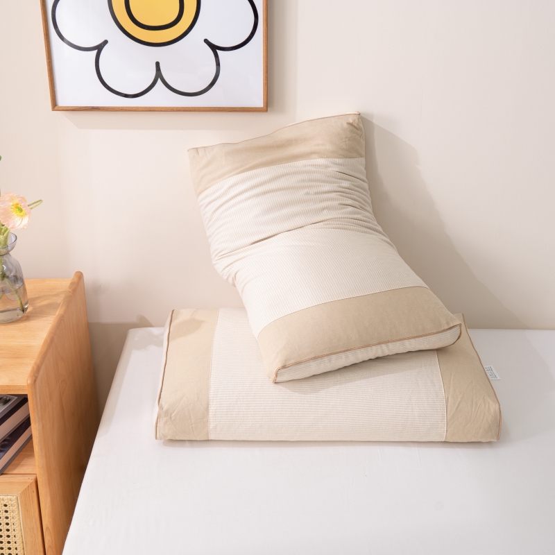 2023新款全棉水洗棉荞麦枕枕头枕芯/只 35x55cm 细米条