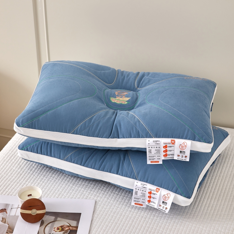 2023新款大豆护颈枕 枕头枕芯 大豆护颈枕-蓝色48*74cm/只