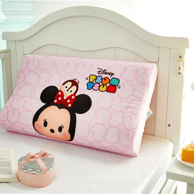 2021新款正品迪士尼儿童乳胶枕头天然儿童乳胶枕芯冬用加绒款 松鼠米妮小童