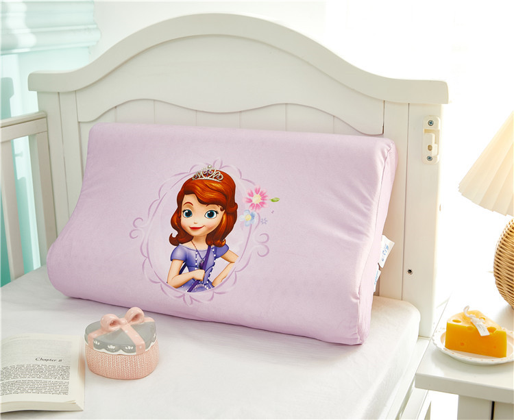 2021新款正品迪士尼儿童乳胶枕头天然儿童乳胶枕芯冬用加绒款 苏菲亚小童