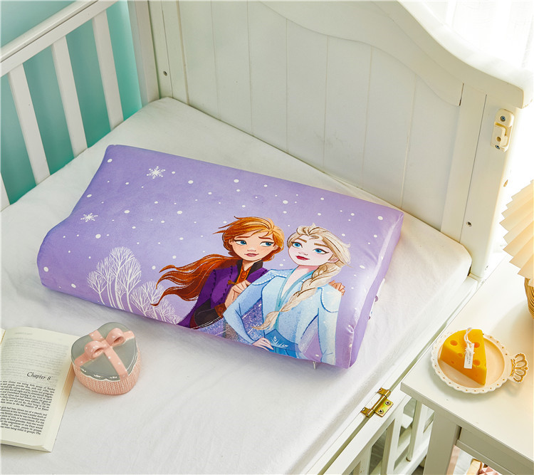 2021新款正品迪士尼儿童乳胶枕头天然儿童乳胶枕芯冬用加绒款 冰雪奇缘小童