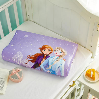2021新款正品迪士尼儿童乳胶枕头天然儿童乳胶枕芯冬用加绒款 冰雪奇缘小童