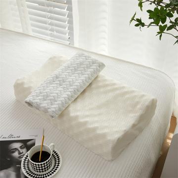 2023新款特价全棉条纹款成人乳胶枕头单人乳胶枕高低狼牙按摩款