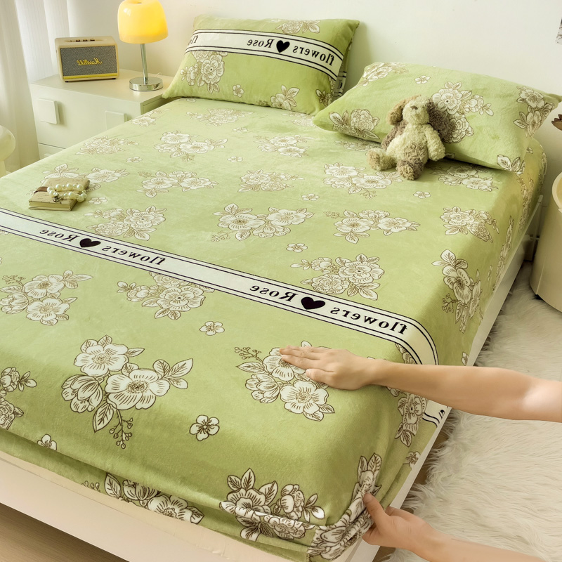 2025秋冬新款加厚牛奶绒床笠