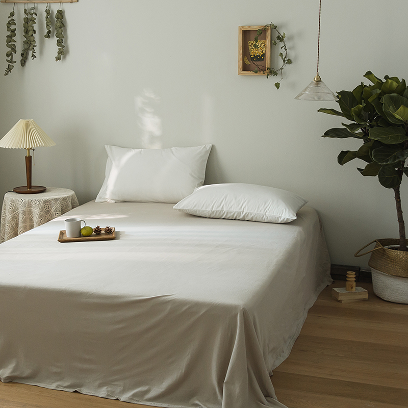 针织棉纯色系列-单床单 230*250cm单 床单 米咖
