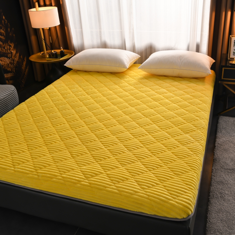 2023新款床垫系列-魔法绒床垫5厘米 120*200 米黄色