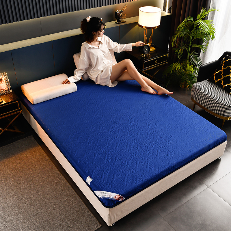 2023新款床垫系列-磨毛纯色床垫4厘米 90*200 天空蓝