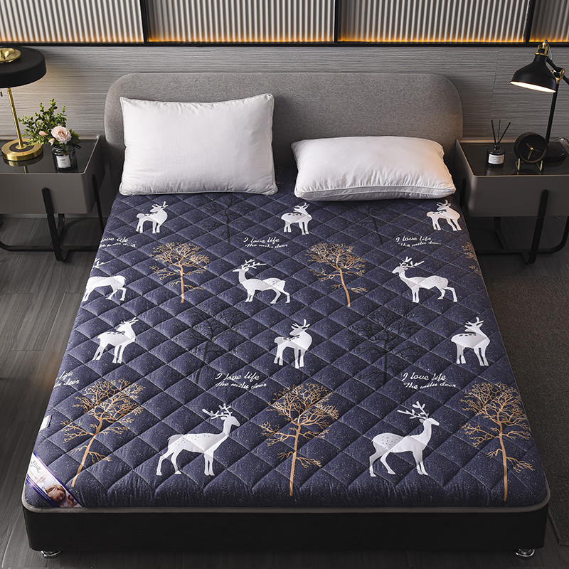 2023新款床垫系列-磨毛印花床垫4厘米 90*200 森林白鹿